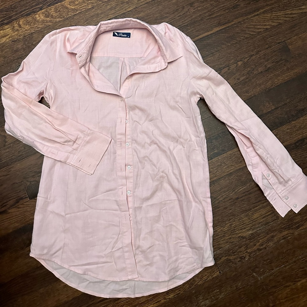 Poeta women’s pink small button down